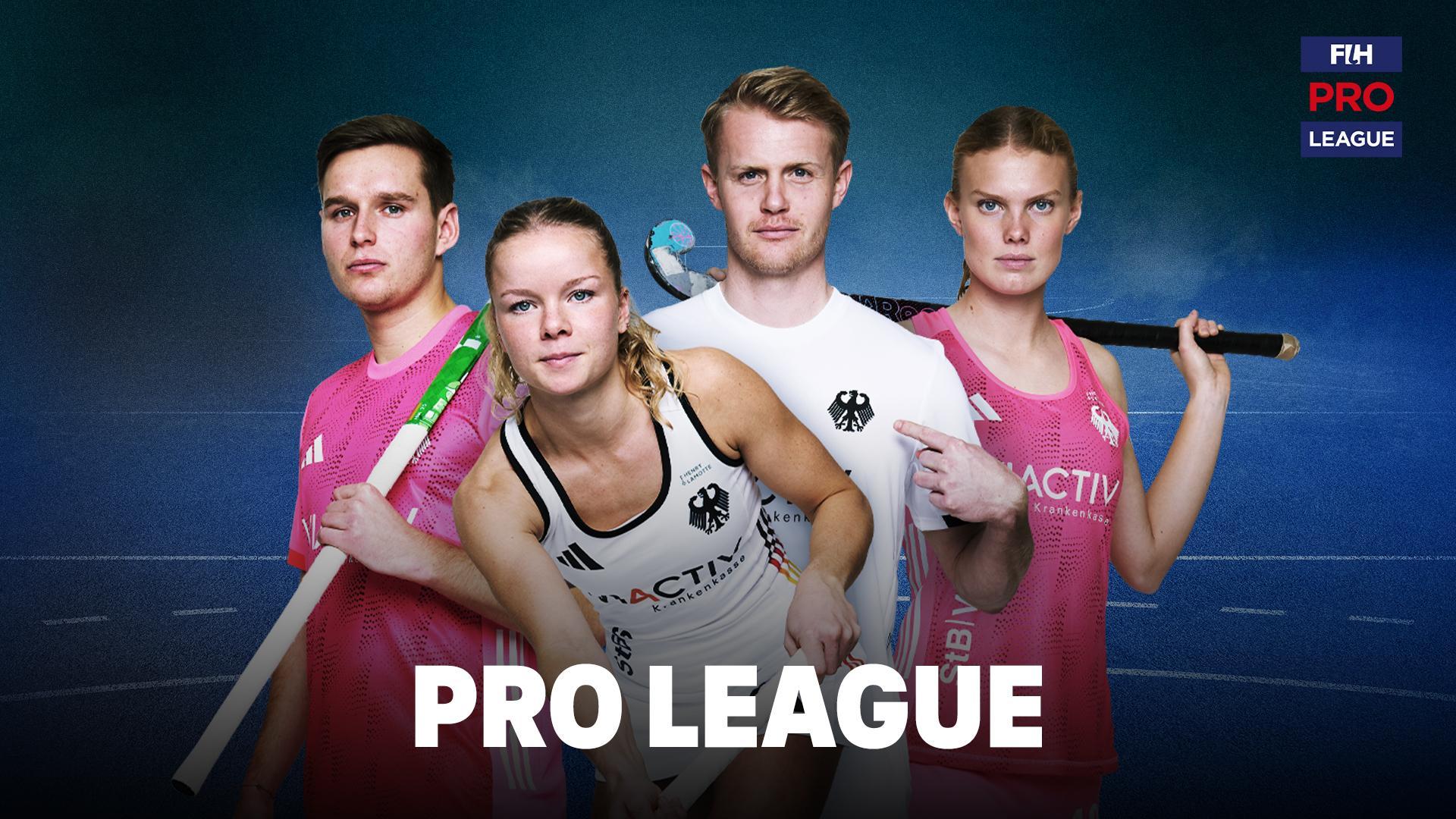 Werbegrafik mit den Spielern der Pro League